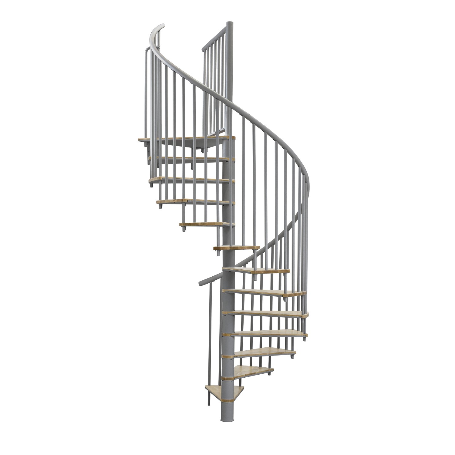 Minka Spindeltreppe Switch Ø 160 cm Eiche Grau günstig online kaufen