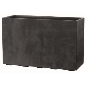 Rechteckiger, anthrazitfarbener Deroma Pflanzkübel Divider Millennium, 99 cm breit.
