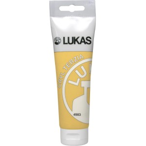 Tube Lukas Cryl Terzia Acrylfarbe in Gold, 125 ml. Künstlerfarbe für Hobby und Schule.