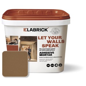 Klebemörtel Braun, 15kg, für Elabrick Verblender. Geeignet für Innen- und Außenbereich.