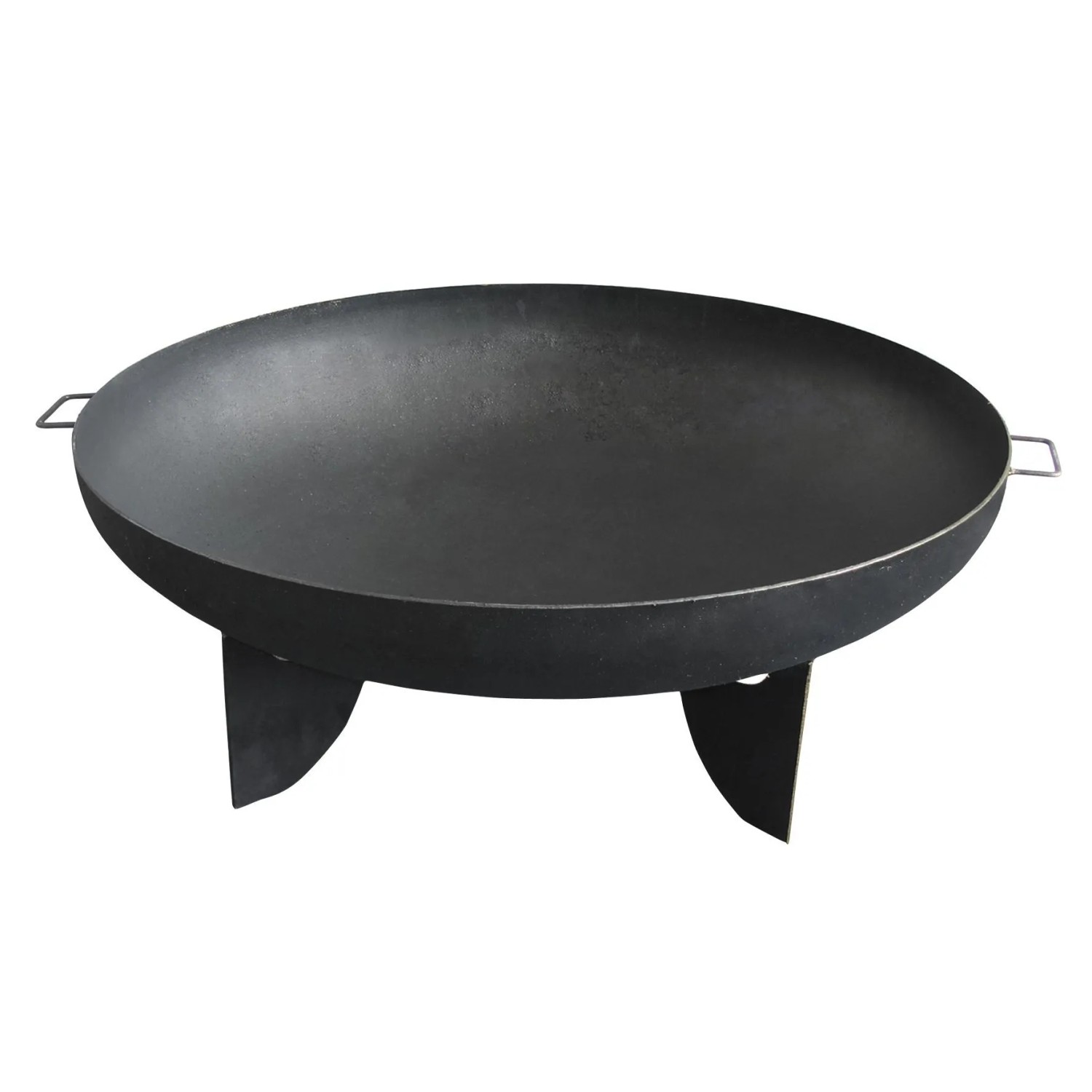 Lex Feuerschale mit Griff Stahl Lagerfeuer Grill Feuerstelle Holzfeuerschale 100cm