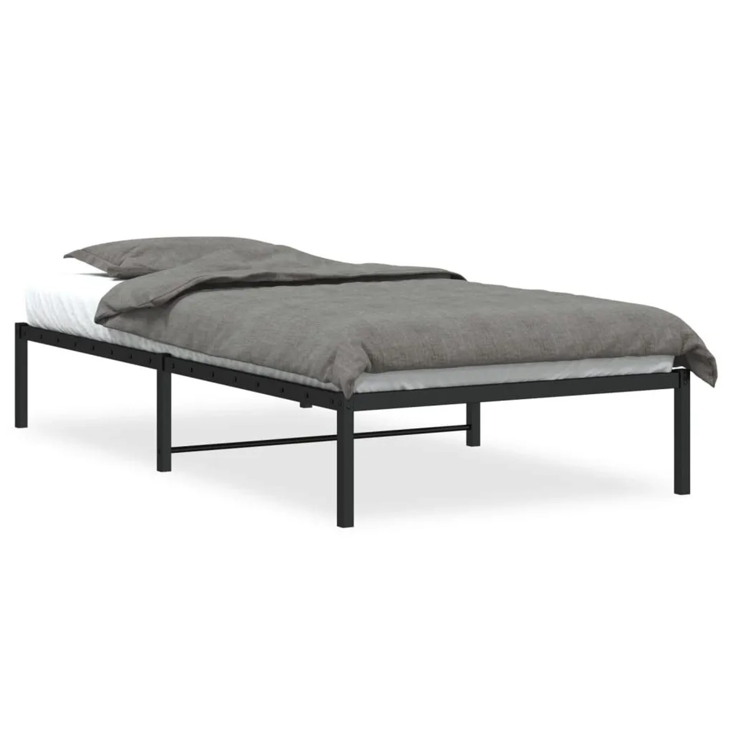 vidaXL Bettgestell Metall Schwarz 100x200 cm 373650 günstig online kaufen