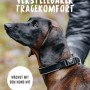 Hund mit schwarzem Rudelkönig Hundehalsband Paola aus Nylon und Neopren.