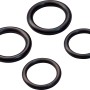 Dichtungs-Set für Armaturengewinde, 4 schwarze Gummi O-Ringe in verschiedenen Größen.