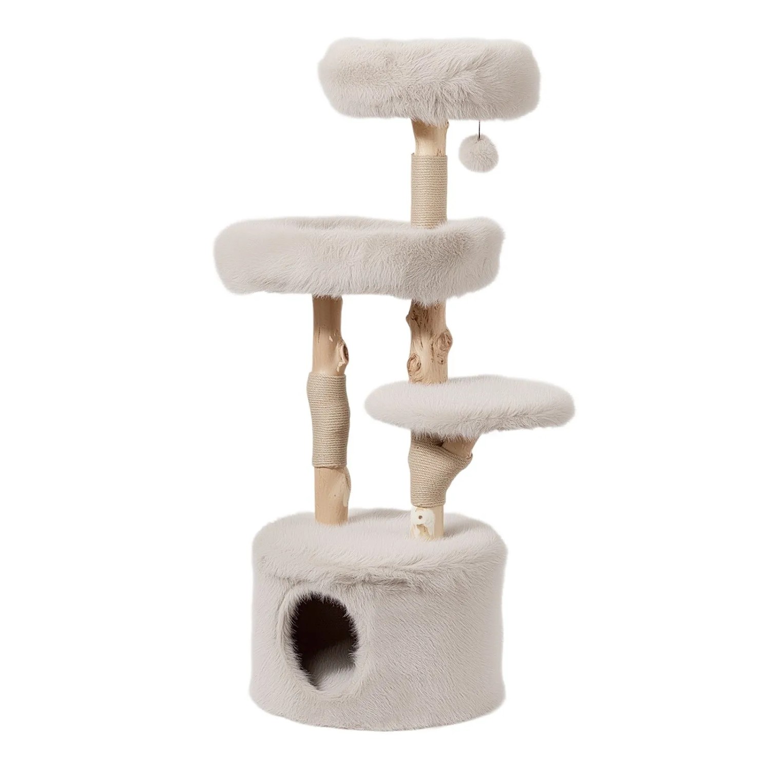 Fudajo Forest Tree 137Cm Kratzbaum Natur Katzenbaum Katzenkratzbaum Kletterbaum
