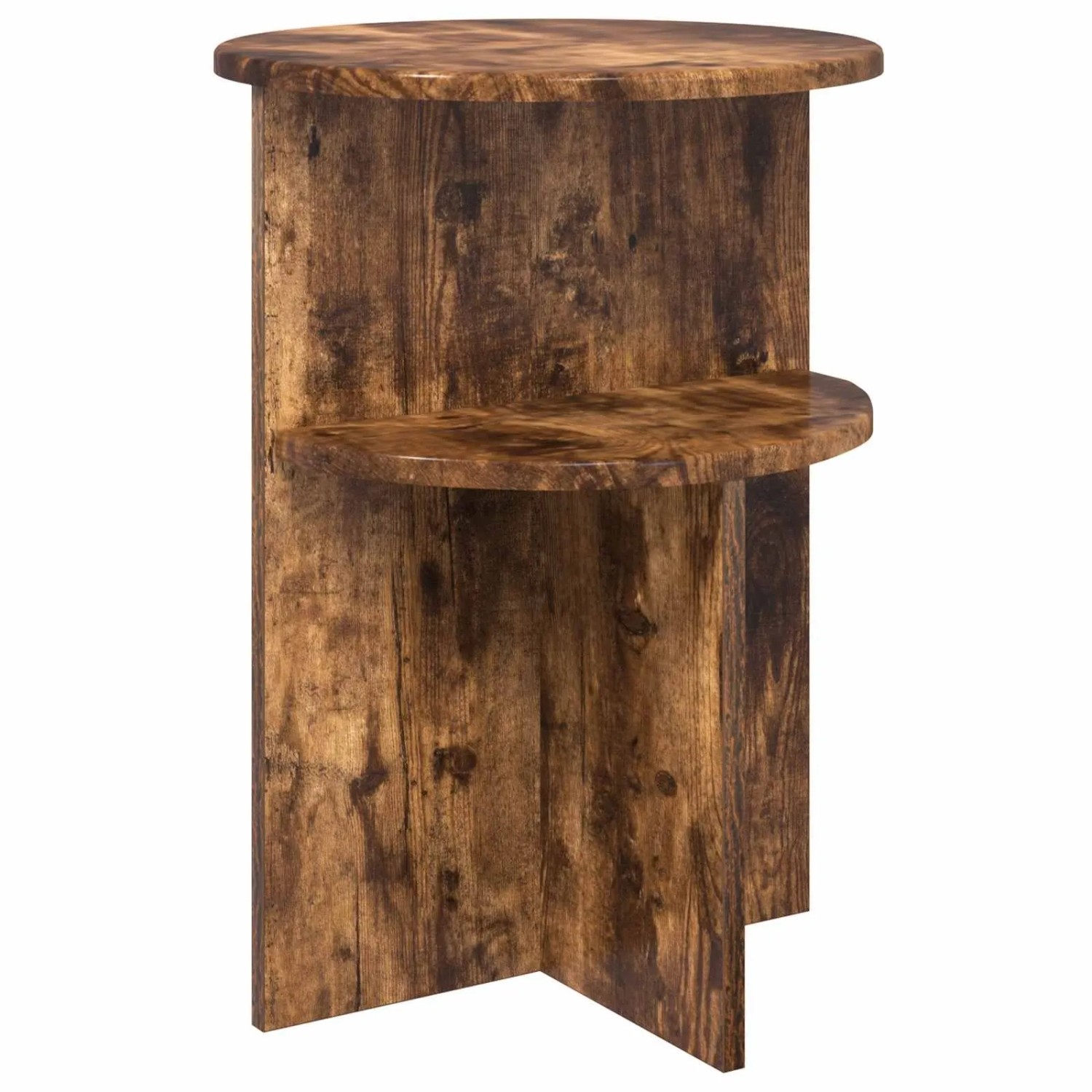 vidaXL Beistelltisch Geräucherte Eiche Ø 39,5 x 55 cm Holzwerkstoff 8001024