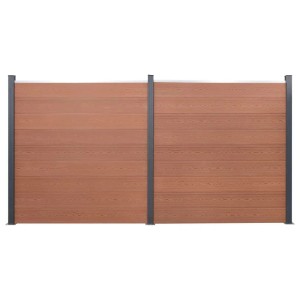 vidaXL Zaunelement-Set Braun 353x186 cm WPC 3211830
