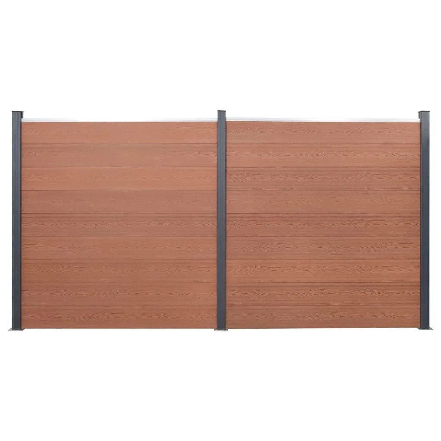 vidaXL Zaunelement-Set Braun 353x186 cm WPC 3211830 günstig online kaufen