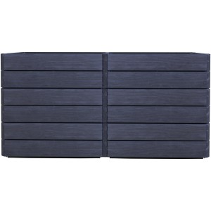 Garantia Hochbeet-System Ergo Quadro, Wood-Optik, 75x160x80cm, Kunststoff-Hochbeet