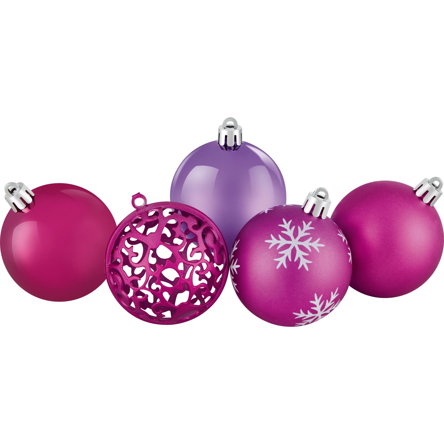 Weihnachtskugel-Set Ornament 25-teilig Ø 6 cm Violett