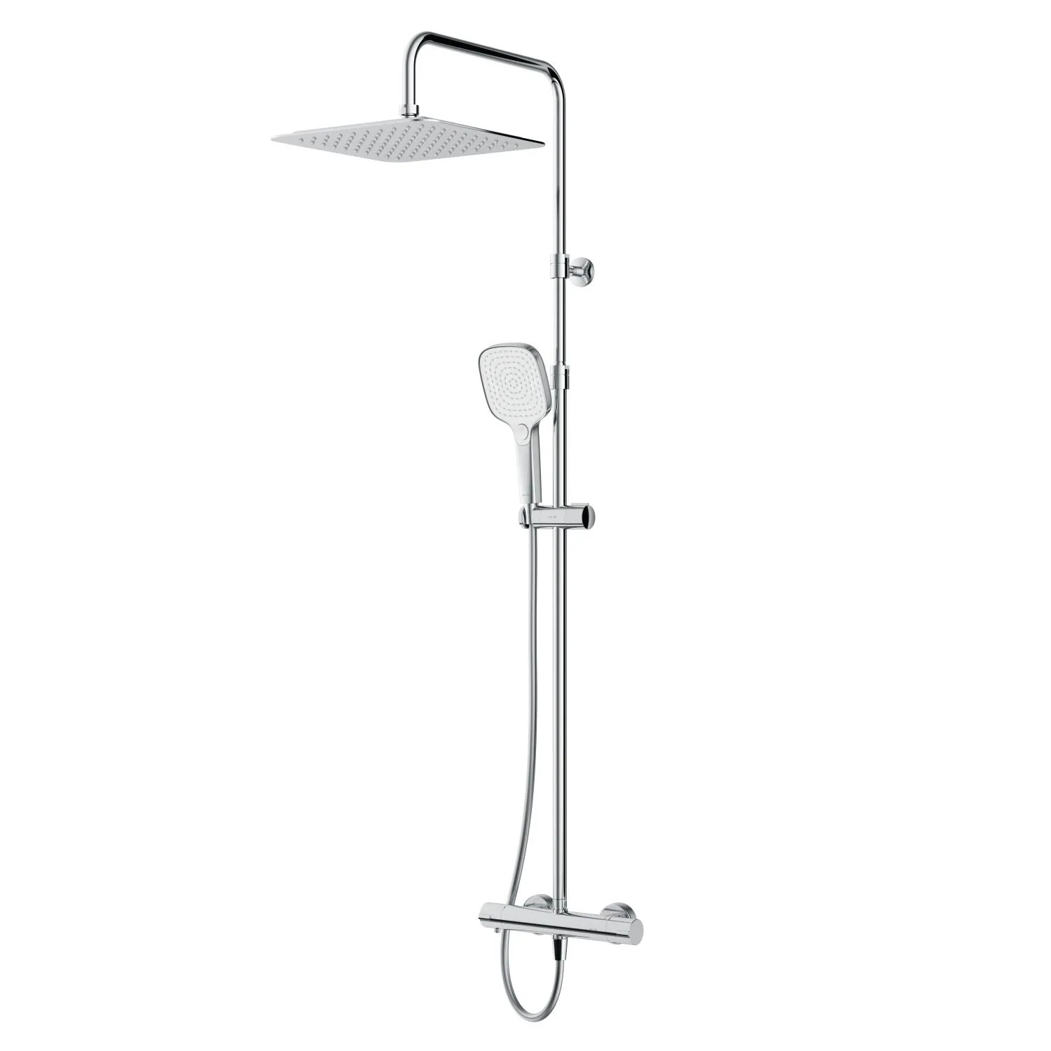 AM.PM Duschsystem Play mit Thermostat Duscharmatur Brausearmatur Regendusche Duschset F078X400 Chrom