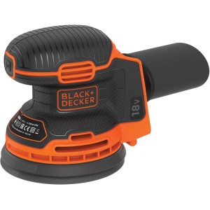 Black+Decker Akku-Exzenterschleifer BDCROS18N, 18V, in Schwarz und Orange. Schleifmaschine für Holz, PVC und Farbe.