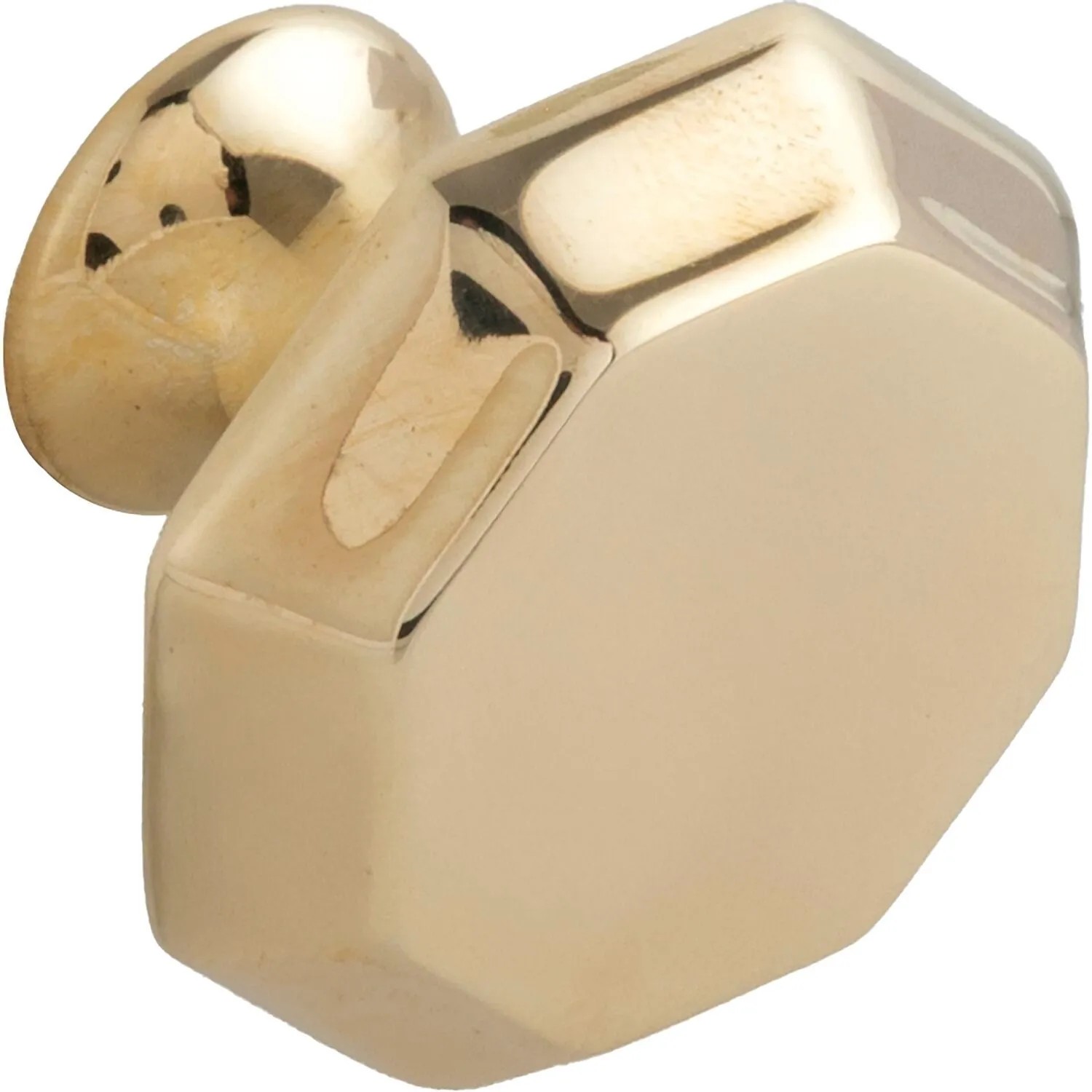 Technik Team Möbelknopf Pluto 33x33 mm Tiefe 25 mm Messing Poliert
