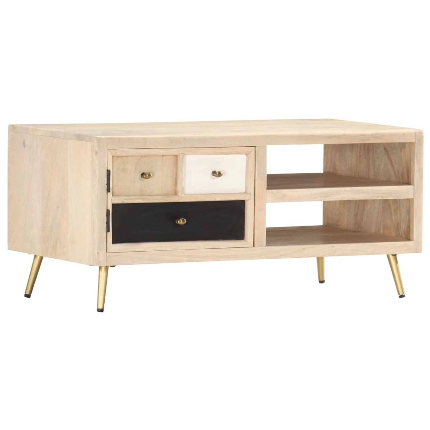 vidaXL Couchtisch 90x45x40 cm Massivholz Mango 286523