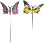 Deko-Gartenstecker Schmetterlinge, 45 cm, verschiedene Farben.