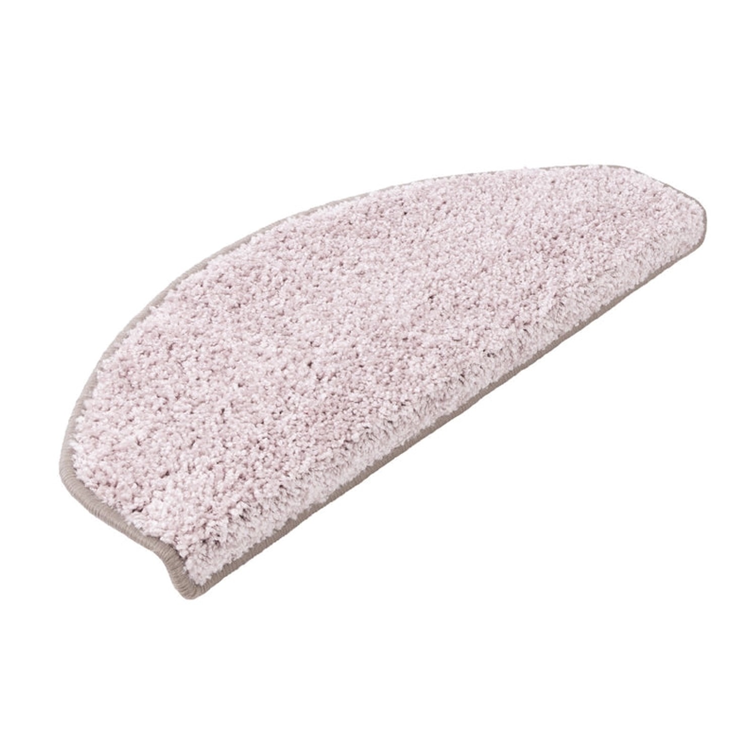 KARAT Shaggy Stufenmatte Barcelona Halbrund 23,5 x 65 cm Rose günstig online kaufen