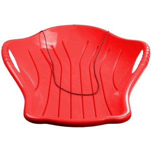 Roter Kinderschlitten 'Big Slide' von Ondis24 mit Zugseil. Ideal für Winterspaß im Schnee.
