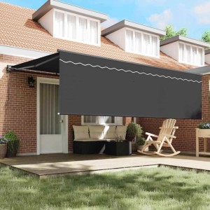 vidaXL Einziehbare Markise Anthrazit 450 x 350 cm 3330874