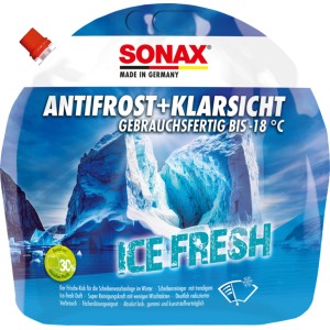Sonax Scheibenreiniger Ice Fresh 3L: Antifrost und Klarsicht für klare Sicht im Winter.
