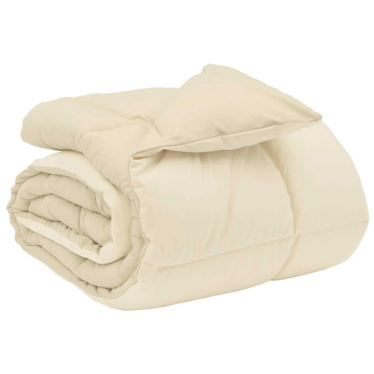 vidaXL Winterbettdecke Gepolstert Creme 135 x 200 cm Mikrofaser 42026145