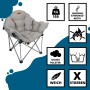Grauer Eclipse Campingstuhl Atlas, Faltstuhl mit Polsterung und Tragetasche.
