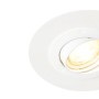 Weißer, runder QAZQA Einbaustrahler Edu, schwenkbar, für Lampen & Leuchten.