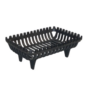 Relaxdays Kaminrost Gusseisen Schwarz mit Standfüßen 18 cm x 46 cm x 31 cm 7,5 kg
