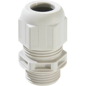 Wiska Kabelverschraubung M25, kurz, für Kabeldurchmesser 9-17mm, aus Kunststoff.