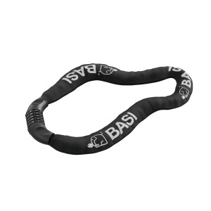 Basi Kettenschloss ZR 305 mit Zahlenschloss, Stahlkette, schwarz. Fahrradschloss für Zweiräder.