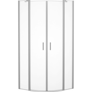 baliv Runddusche DUK-90.50R, 90x90 cm, Chrom, mit Pendeltüren und Abperleffekt.
