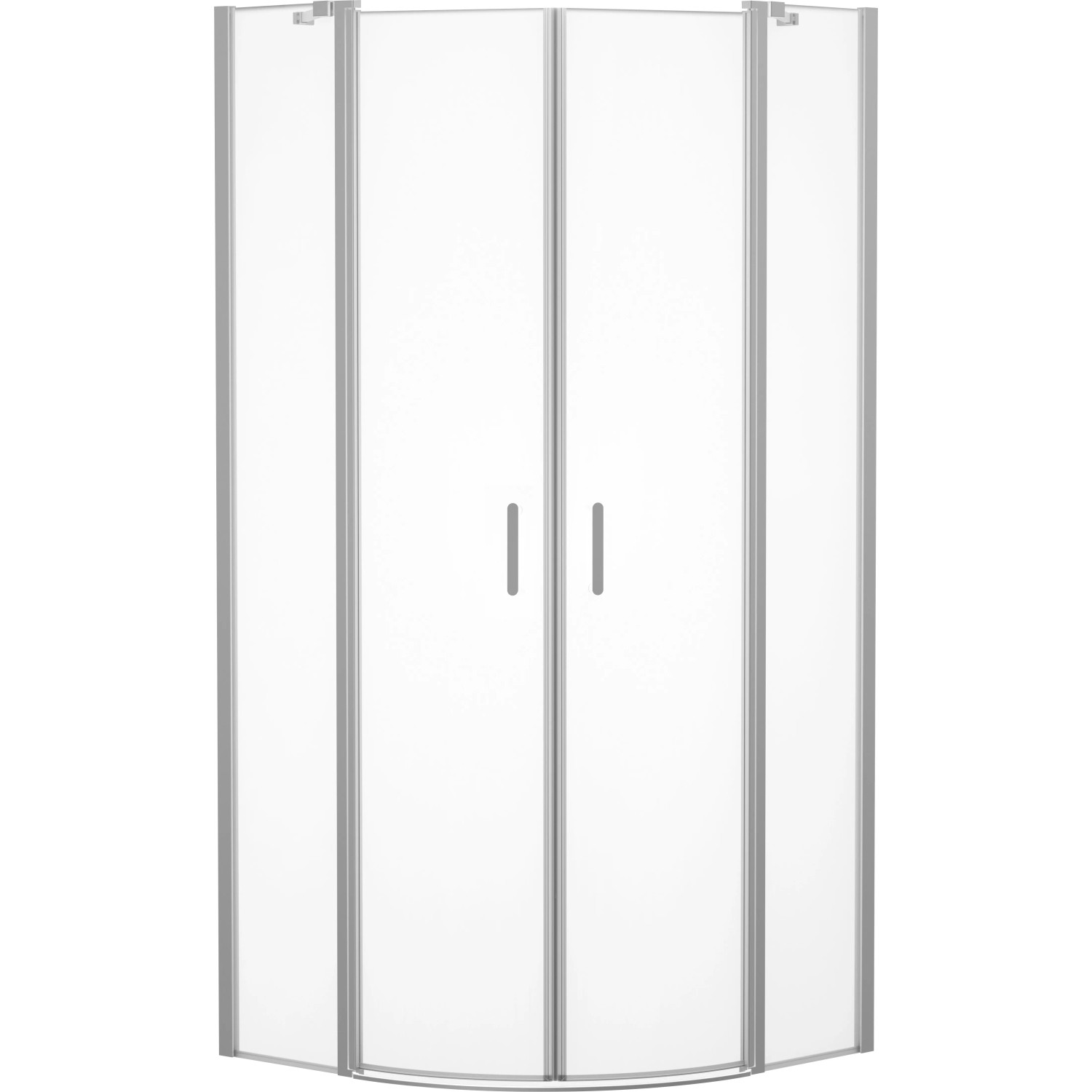 baliv Runddusche DUK-90.50R, 90x90 cm, Chrom, mit Pendeltüren und Abperleffekt.