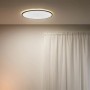 Schwarze WiZ LED Deckenleuchte SuperSlim, 3800 lm, Ø 55 cm, tunable white.
