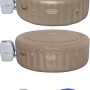 Bestway Lay-Z-Spa Palm Springs: Aufblasbarer Whirlpool, offen und geschlossen, mit Pumpe und Filter.