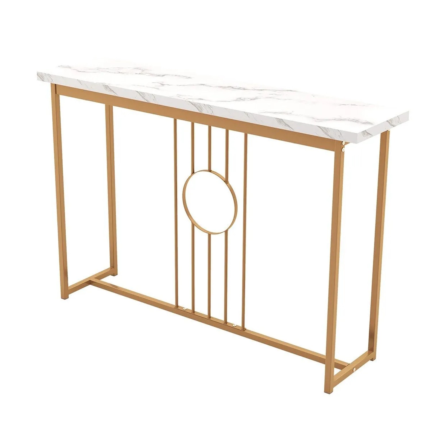 Costway Konsolentisch Beistelltisch mit Metallgestell 120 x 30 x 80.5 cm