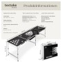 Tectake Bierpongtisch mit Eisfach, klappbar und höhenverstellbar, mit Bechern und Bällen.