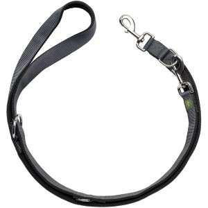Verstellbare Hunter Führleine Maldon, Ø 15 mm x 2 m, schwarz. Hundeleine mit Mesh-Polsterung.