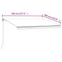 Creme Furnicato Markise, 450x350 cm, automatische einziehbare Outdoor-Markise.