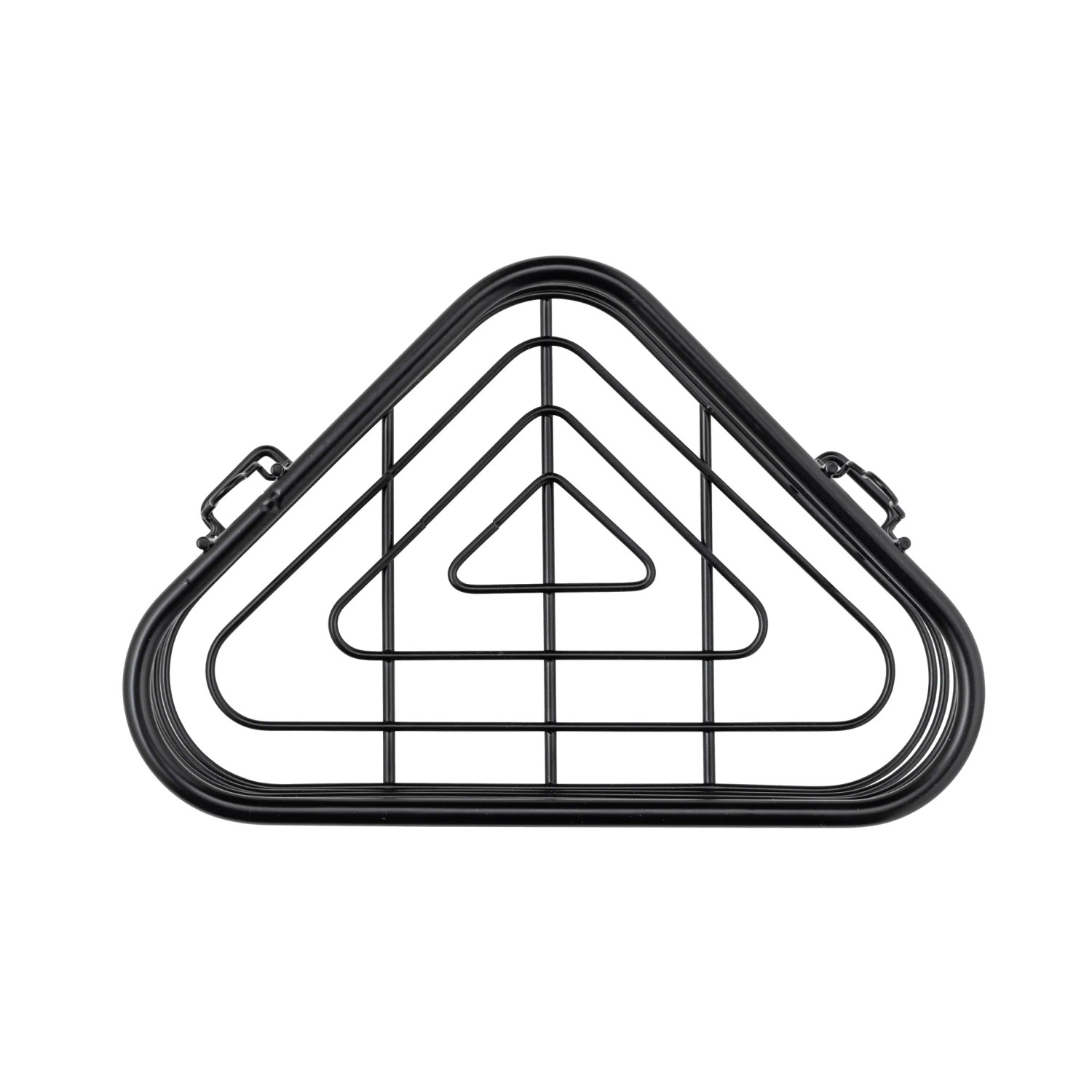 Schwarze Wenko Eckablage Trestina aus Edelstahl, Drahtdesign, 25x10,5x16,5 cm.