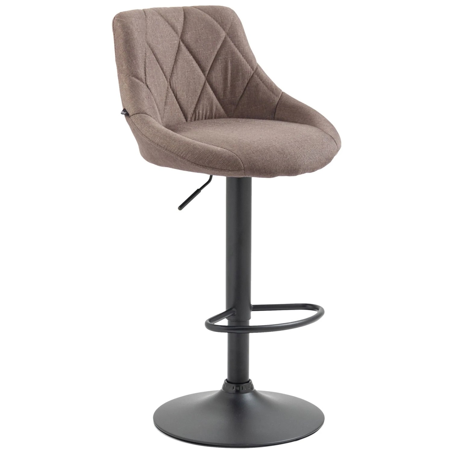 CLP Barhocker Lazio Stoff Taupe/Schwarz