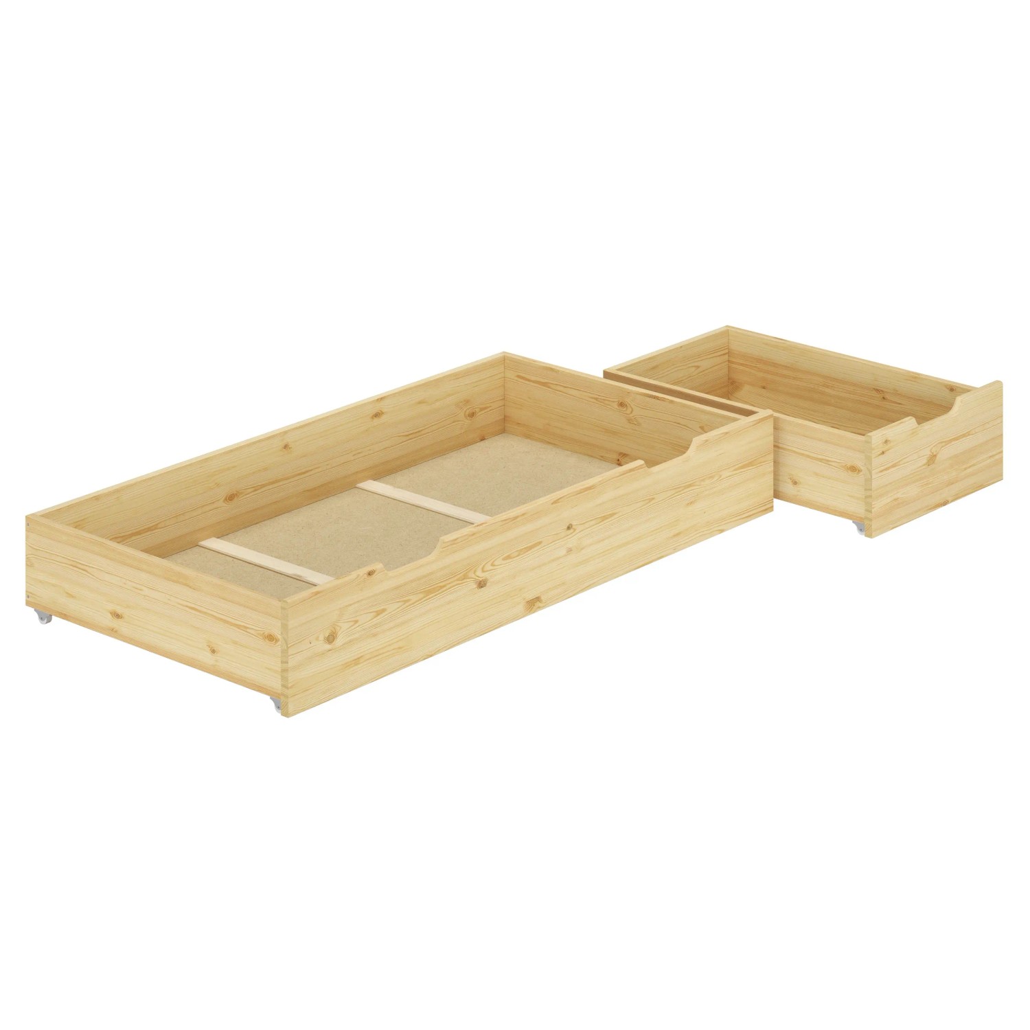 Erst-Holz Bettkasten für Betten 80 x 200 cm 2-Teilig Kiefer Massiv Modell S5