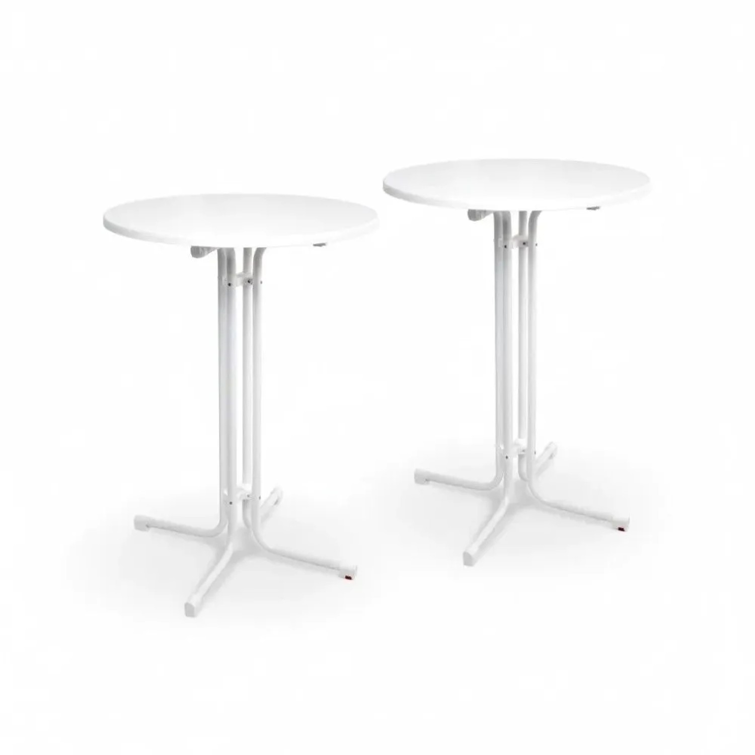 Beautissu Bellini Stehtisch Ø80xH110cm Weiß 2tlg