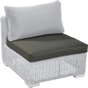 Dunkelgraues Sitzkissen für Stratford Lounge-Gartenmöbel, Polyester, komfortable Polsterung.