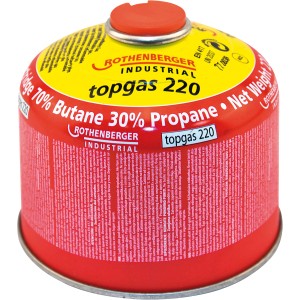 Rothenberger Top Gas 220 Kartusche mit 70% Butan und 30% Propan.