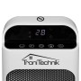 Detailansicht: TroniTechnik Turm-Keramikheizer mit LCD-Display und Touchpanel.