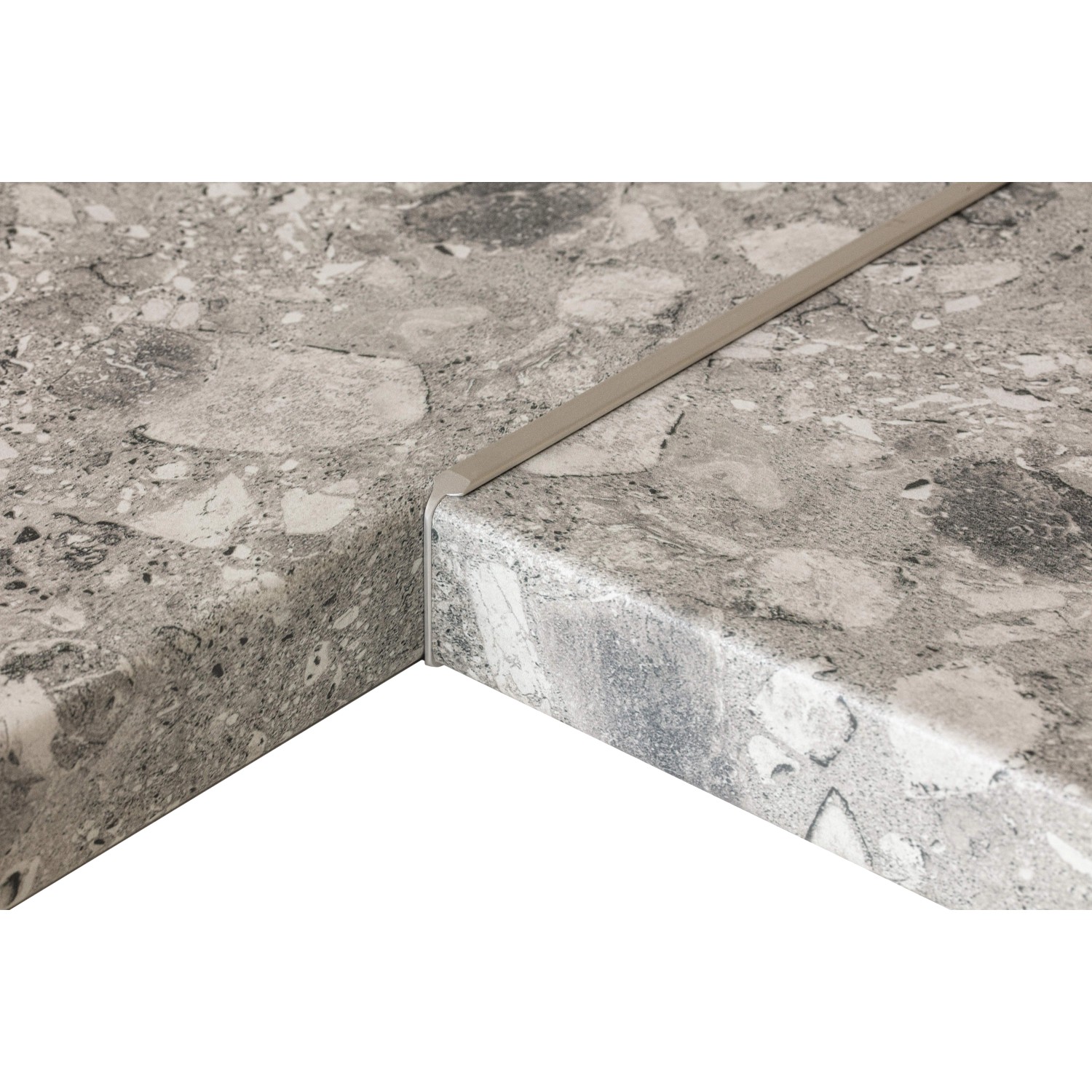 Kaindl Fugen-Eckleiste Alu für 38mm Arbeitsplatten mit ABS-Profil.