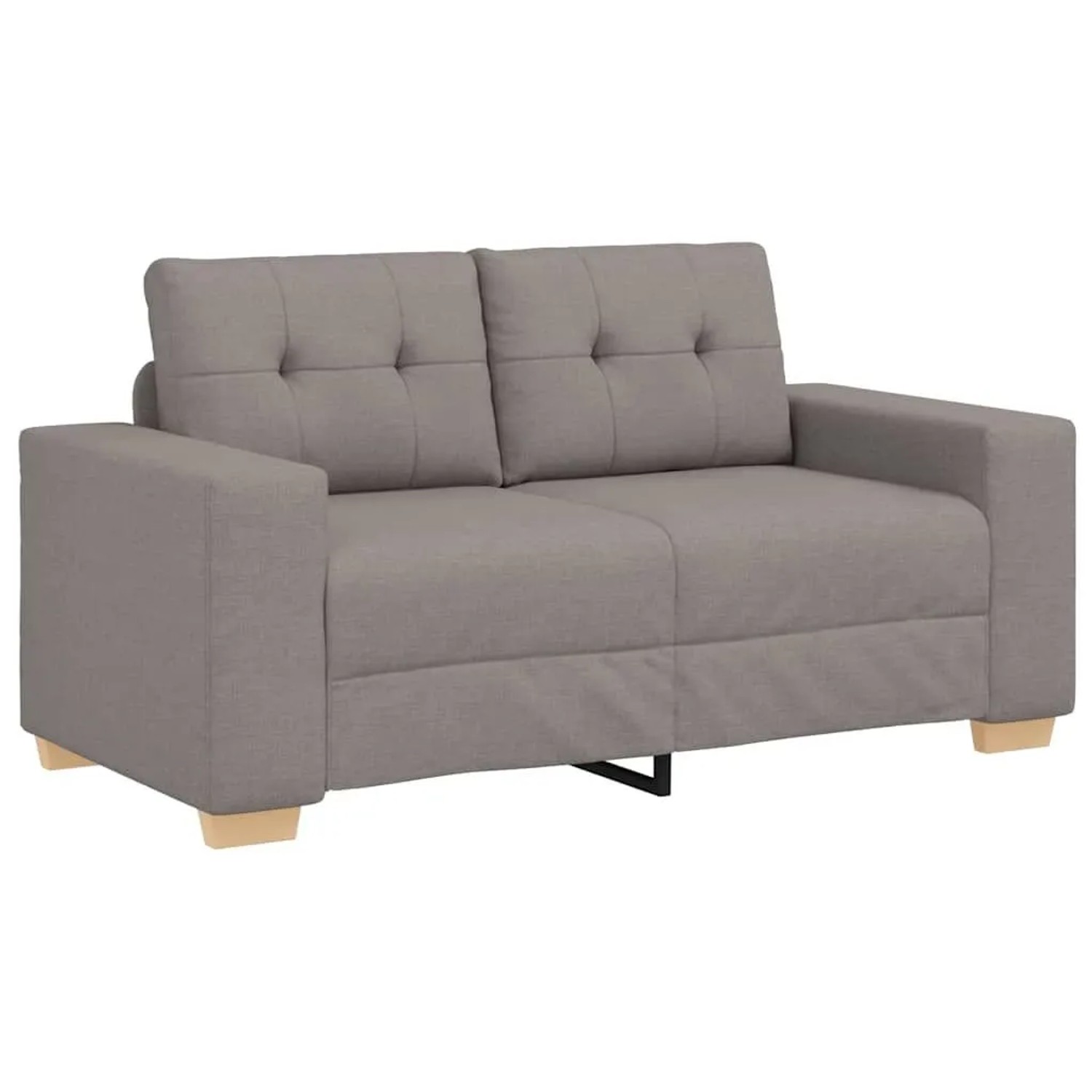 vidaXL Loveseat-Sofa Taupe 160x77x82 cm Stoff 4105074