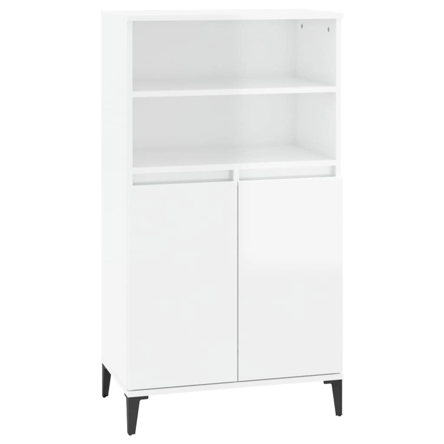 vidaXL Highboard Hochglanz-Weiß 60x36x110 cm Holzwerkstoff 821230
