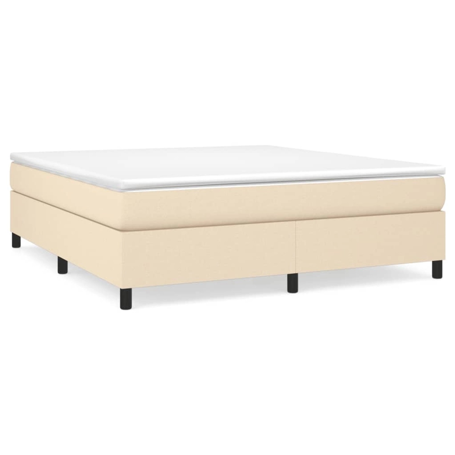 vidaXL Bettgestell ohne Matratze Creme 160x200 cm Stoff 3120875 günstig online kaufen