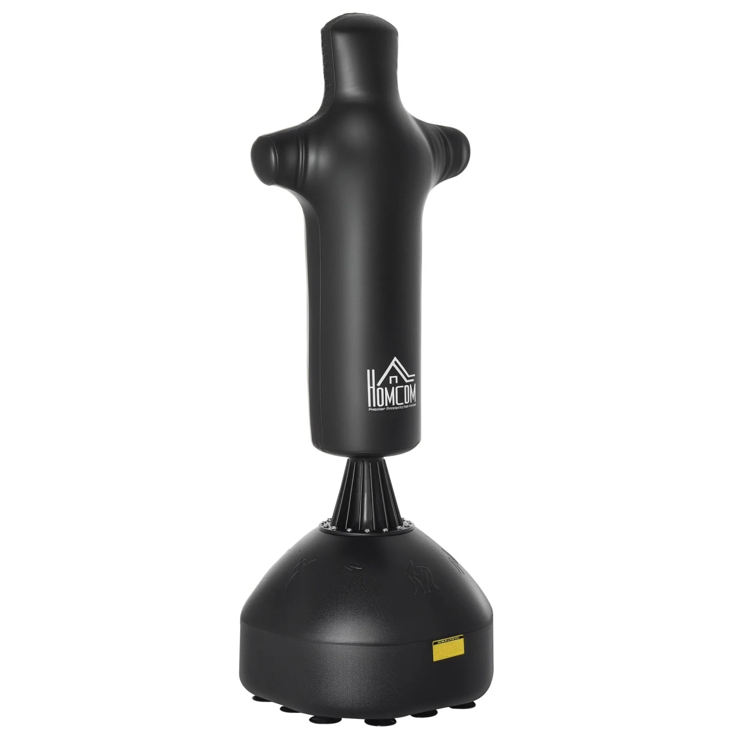 HOMCOM Standboxsack Stahl PU HDPE Schwarz 63L x 63B x 180H cm