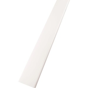 Weißes Alu Abschlussprofil, 1,25 m, für 8 cm Glasbausteine.
